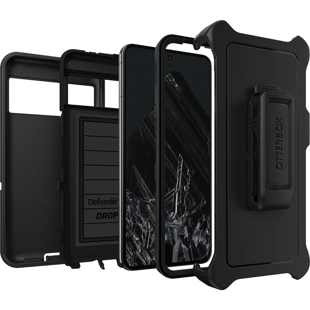 Чехол противоударный с клипсой OtterBox Defender Pro для Google Pixel 8 Pro (6.7") Black 77-94220 - фото 6
