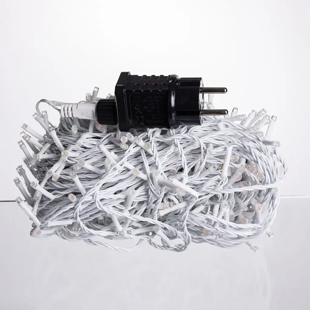 Світлодіодна гірлянда Garlando 500L50MWML Роса 50 метрів 500 LED біла нитка Мультиколор  - фото 3