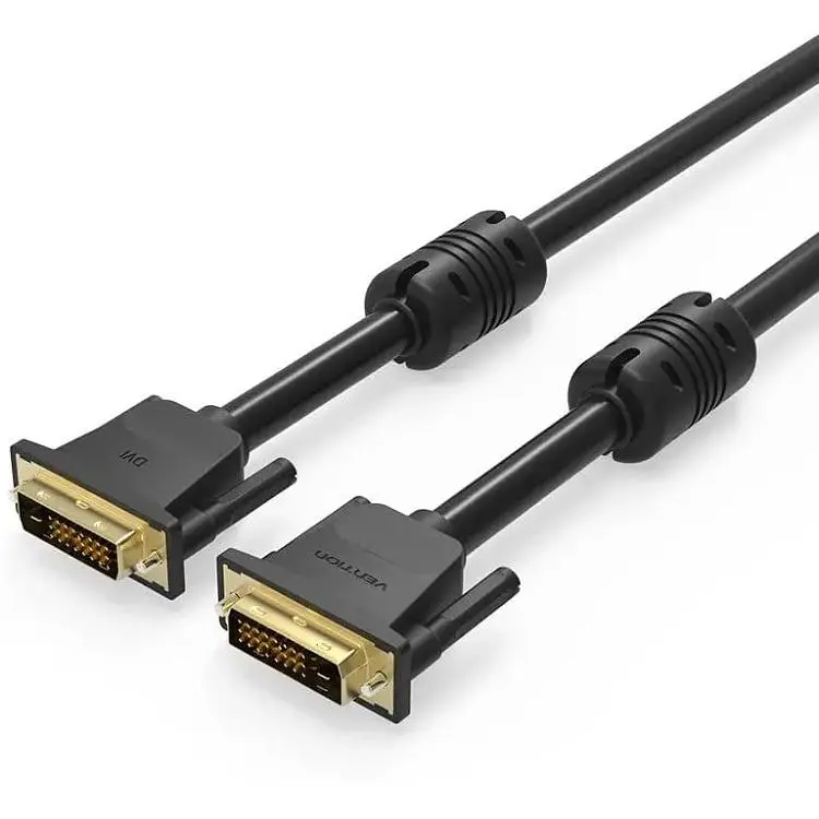Кабель мультимедійний DVI M to DVI M 1.5m 24+1pin 2K 60Hz Dual Linik Vention (EAABG)