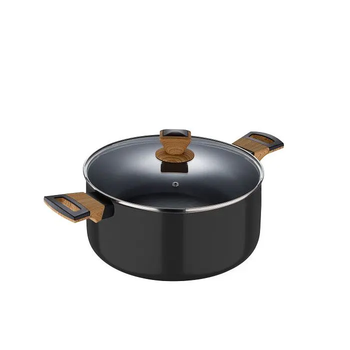 Каструля з кришкою Bergner Earth black 28 см 6 л (BG-32037-BK) - фото 11