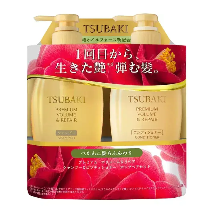 FINETODAY Tsubaki Premium Volume & Repair Kit набір для обʼєму та відновлення волосся 450 мл х 2 - фото 3