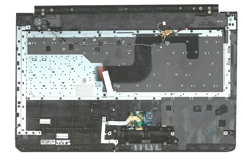 Клавіатура для ноутбука Samsung (RC520) Чорна, (Сіра верхня частина) - фото 2