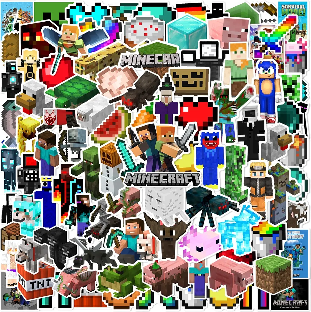 Стікерпак Майнкрафт Набір наклейок GeekLand Minecraft 100 штук - фото 2