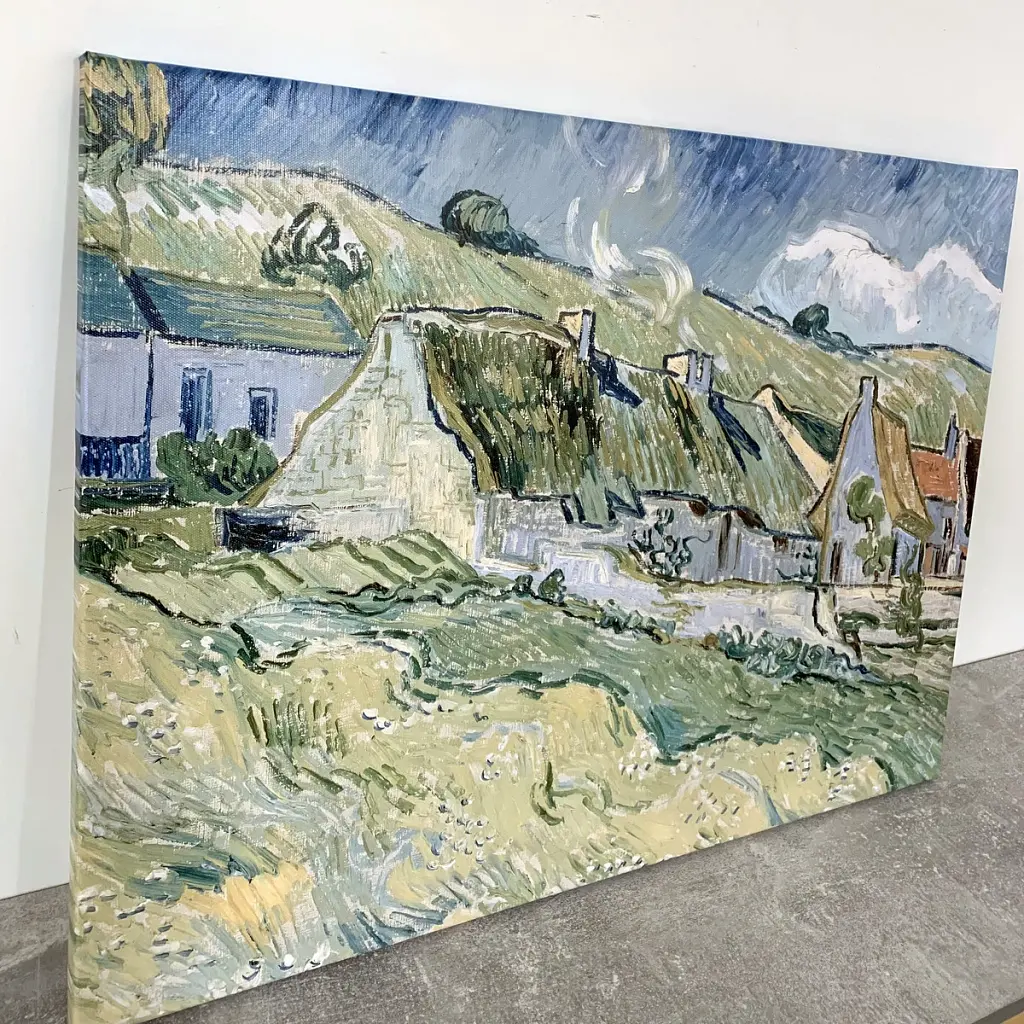 Інтер'єрна картина Халупки, Вінсент ван Гог, Vincent van Gogh, Thatched Cottages, інтер'єрний декор, 60×80 см (id6662) - фото 6