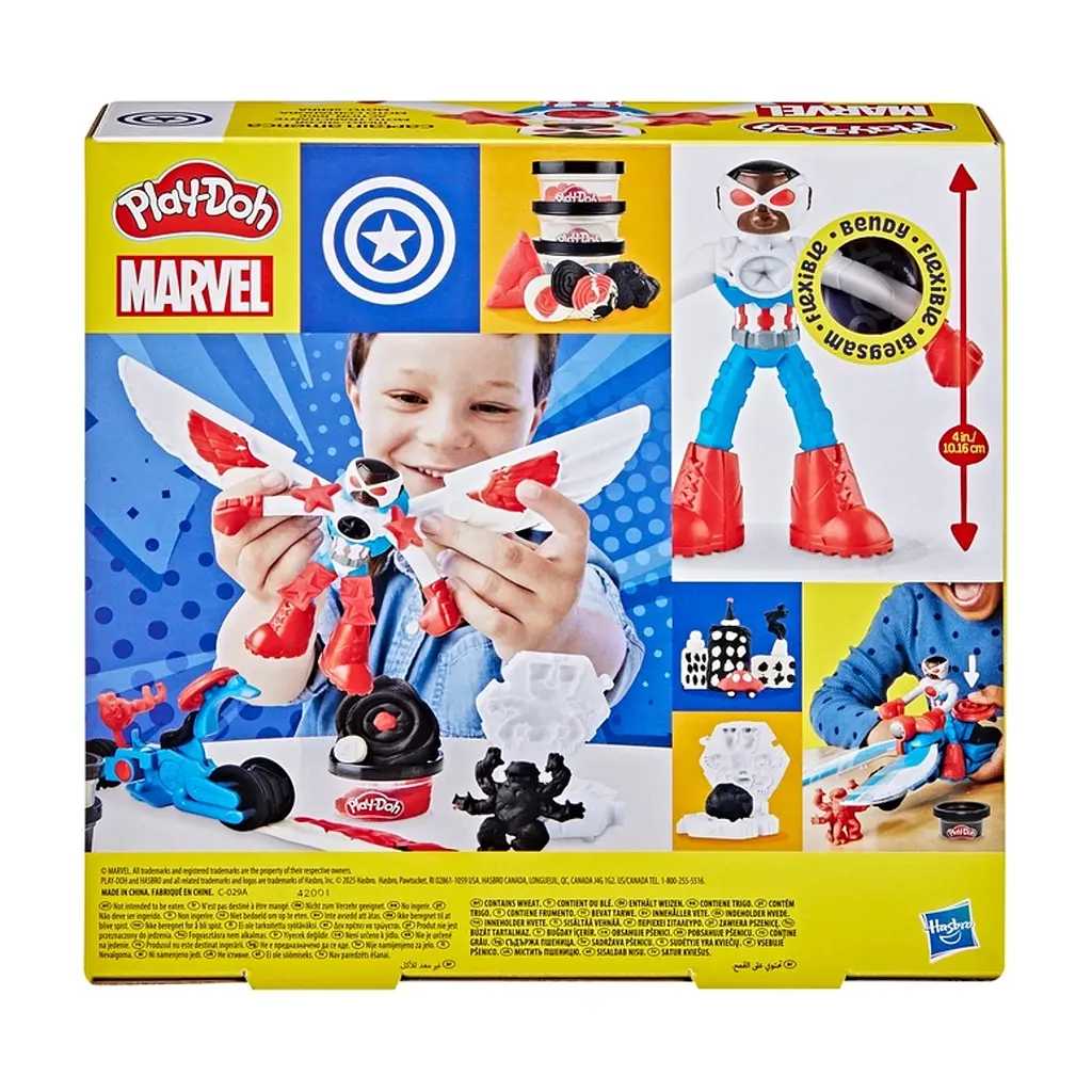 Набір для творчості Hasbro Play-Doh Marvel Капітан Америка з мотоциклом (G0555) - фото 5