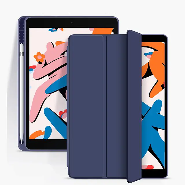 Чохол-книжка BeCover Tri Fold Soft TPU з кріпленням Apple Pencil для Apple iPad Air 11" M2/M3 2024/2025 Deep Blue (711401) - фото 2