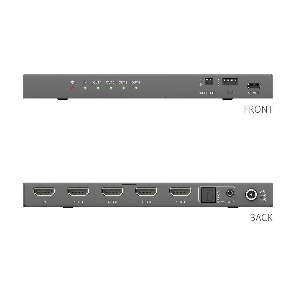 Багатофункціональний HDMI-сплітер 1x4 HDMI 2.1, 8K PURELINK PT-SP-HD14-48G - фото 4
