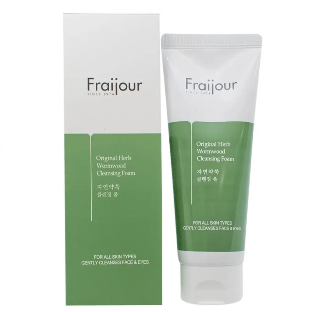 Пінка для вмивання з рослинними екстрактами Original Herb Wormwood Cleansing Foam Fraijour 150 мл - фото 2