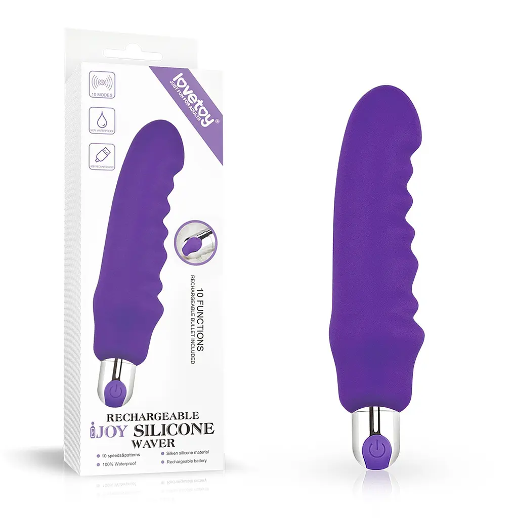 Вібратор Lovetoy Rechargeable IJOY Silicone Waver 16.5 см фіолетовий - фото 8