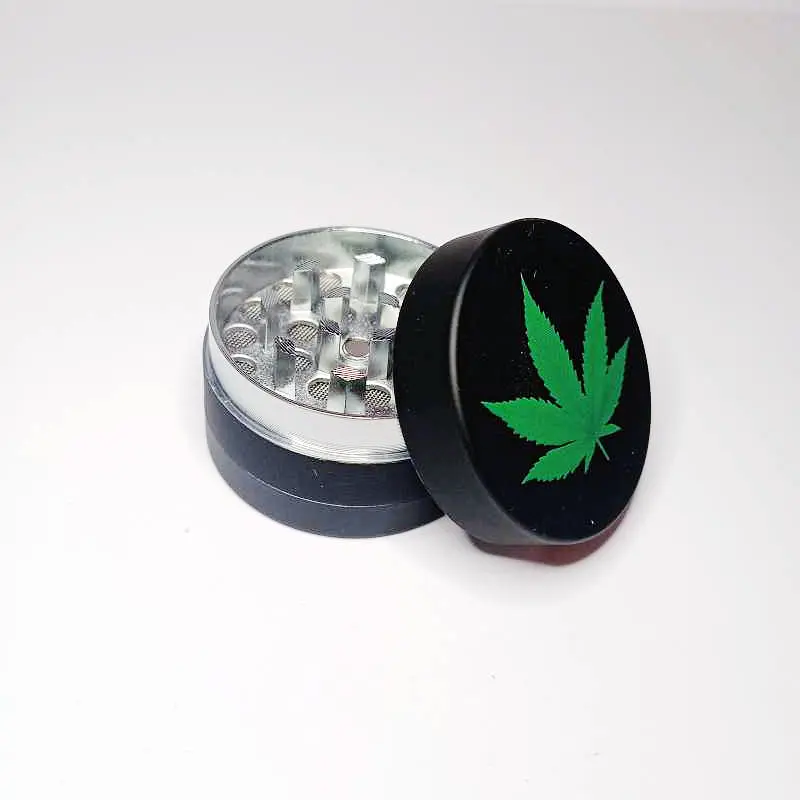 Гриндер для подрібнення тютюну Ashtray Amsterdam HL-205 Коноплі Black (10859) - фото 2