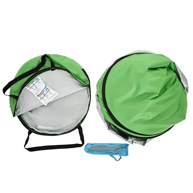 Пляжний намет 150×165×110 см зелений • Туристичний тент-укриття від сонця для пляжу, дачі, пікніка та відпочинку на природі - фото 3