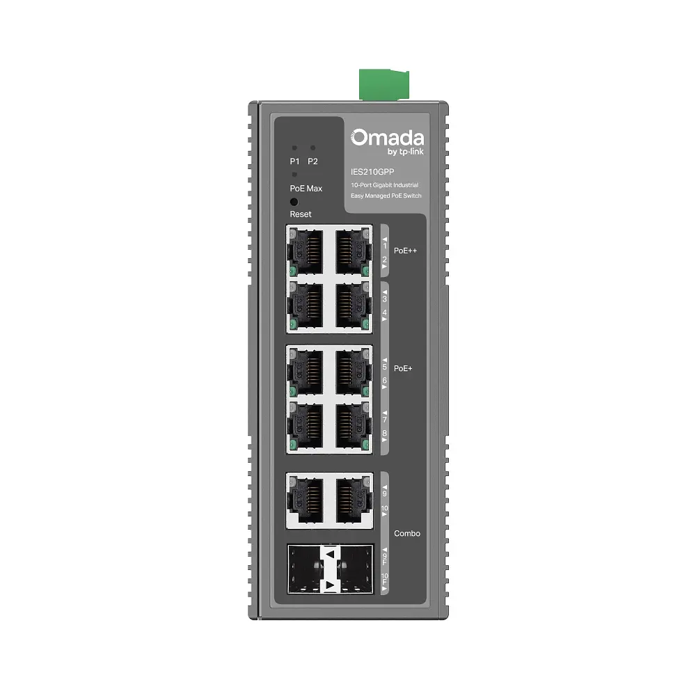 Промисловий комутатор IES210GPP 8xGE (PoE), 120W, 2xGE/SFP, WebSmart TP-Link teh0018290 - фото 6