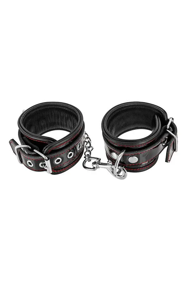 Наручники Fetish Tentation Premium Patent Leather Handcuffs зі знімним ланцюжком