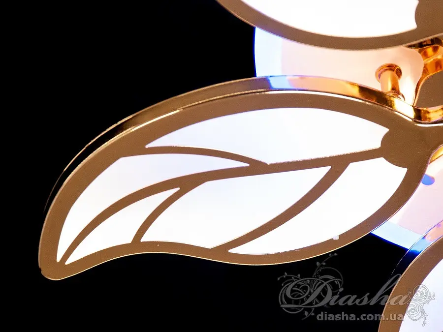 Люстра LED Diasha 8028/6G, 105W, 3200K-6500K, золото, сучасний стиль, з пультом, диммер, акрил - фото 3