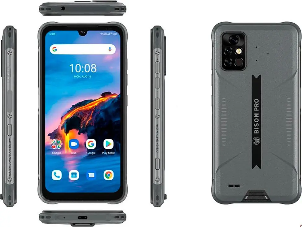 Защищенный смартфон Umidigi Bison Pro 4/128GB АКБ 5 000мАч Gray - фото 2