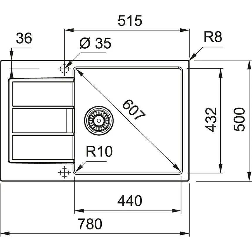 Кухонна мийка Franke Sirius 2.0 S2D 611-78 XL (143.0621.339) з тектонайта - врізна - Сіра - фото 2