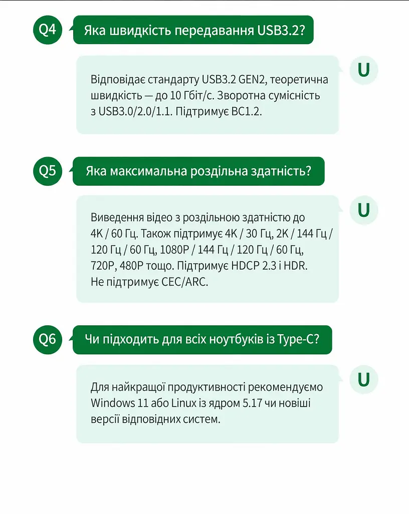 Док-станція зі звуковою картою UGREEN CM880 USB-C 3.2 8 в 1 HDMI 2.0 сірий (55544) - фото 12