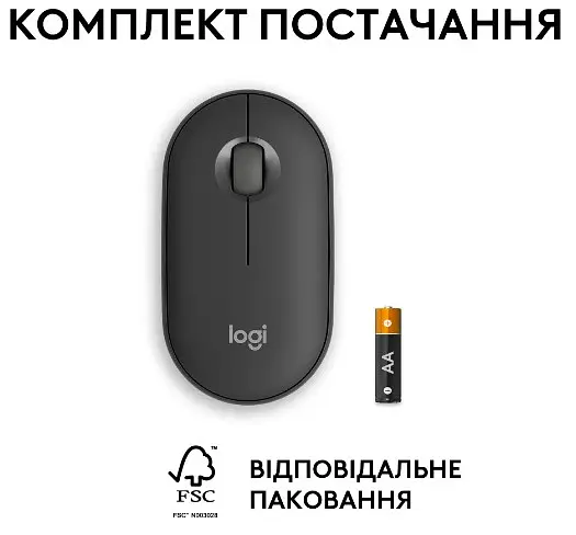 Миша Logitech Pebble Mouse 2 M350s Tonal Graphite (910-007015) - фото 9