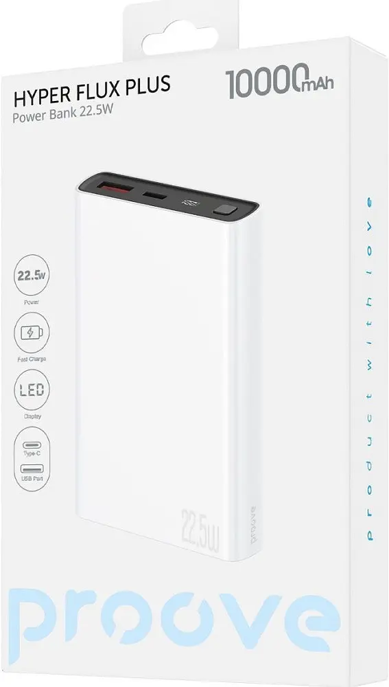 Портативний акумулятор Proove Hyper Flux Plus 22.5W 10000mAh white (PBF122120002) - фото 2