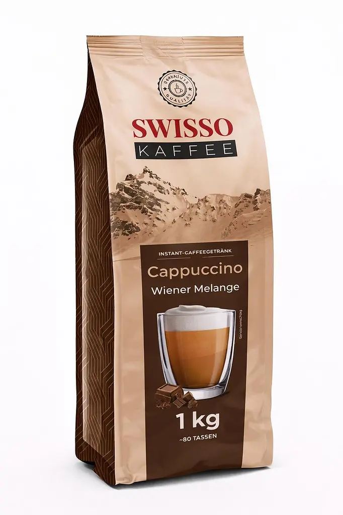 Капучино Swisso Kaffee Cappuccino Wiener Melange зі смаком віденського меланжу 1 кг
