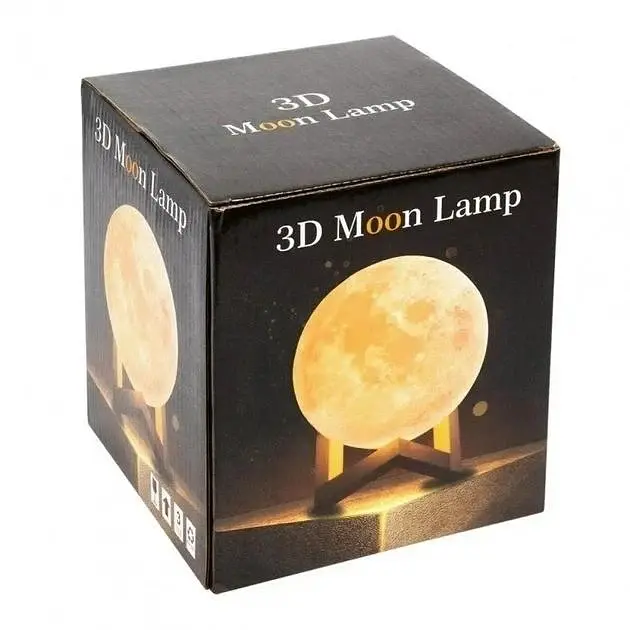 Зволожувач повітря для дому No Brand 3D Moon Lamp Light Diffuser (2085544314) - фото 2