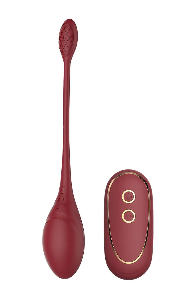 Віброяйце Dream Toys Romance Daisy з дистанційним керуванням, 23 см бордовий - фото 4