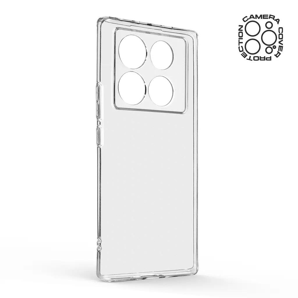 Прозрачный чехол для Infinix Note 40 Pro 4G с защитой камеры, тонкий, силиконовый, бесцветный, ударопрочный, противоударный бампер с закрытой камерой, ArmorStandart (ARM73930) - фото 2