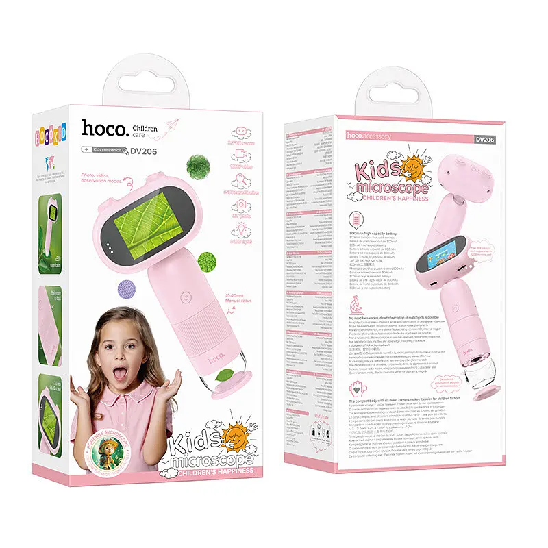 Детский микроскоп Hoco DV206 Pink - фото 4