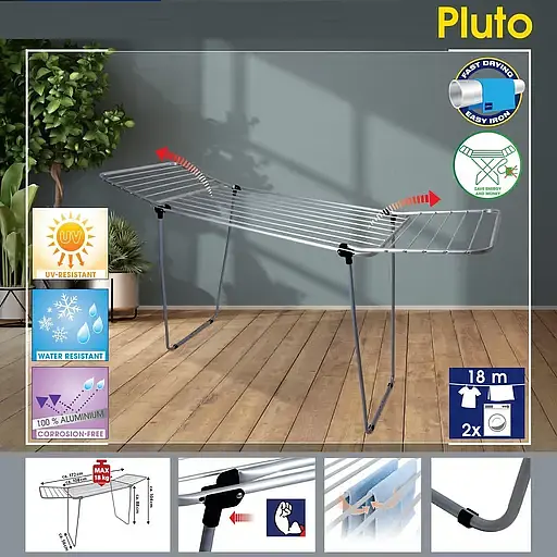 Сушарка для білизни підлогова Casa Si Pluto Silver (CS92748Q05) - фото 5