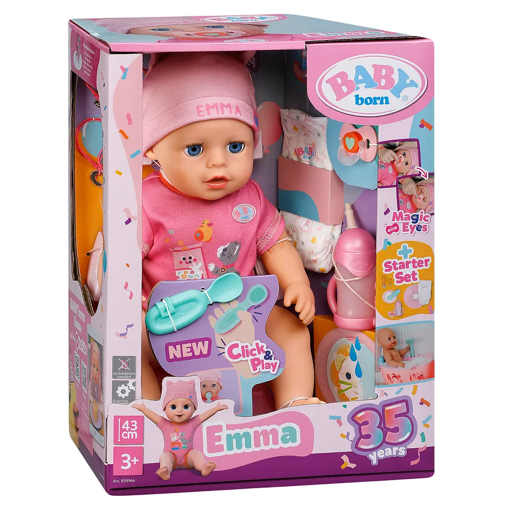 Лялька Baby Born Click and Play Емма (839966) - фото 8