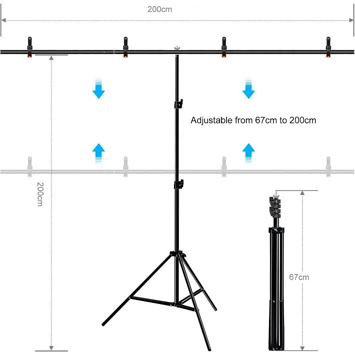 Фон хромакей зеленый Puluz PU5205G 2x2м [86229] - фото 3