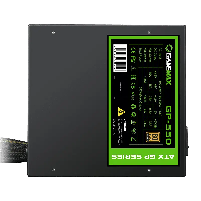Блок питания GameMax GP-550 550W 80+ Bronze Black (GP-550) - фото 3