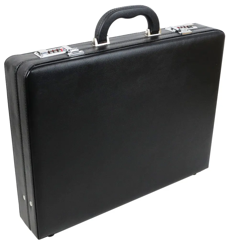 Чоловічий кейс дипломат з екошкіри Portfolio S1645431 Чорний - фото 11