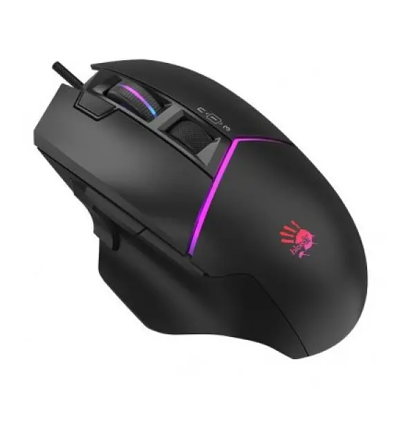 Миша Bloody W95 Ultra, Stone Black, USB, оптична (сенсор Alpha 20K), 100 - 20 000 cpi, 40G, 350IPS, RGB підсвічування, 8 програмованих кнопок, вбудована пам'ять, перемикачі більше 50 млн. натискань, 1.8 м - фото 2
