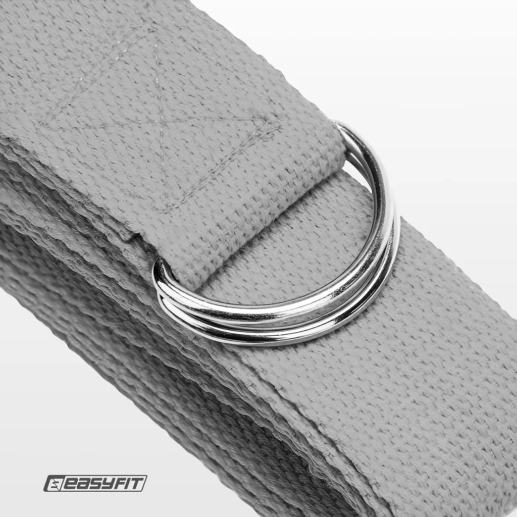 Ремінь для йоги EasyFit сірий - фото 4