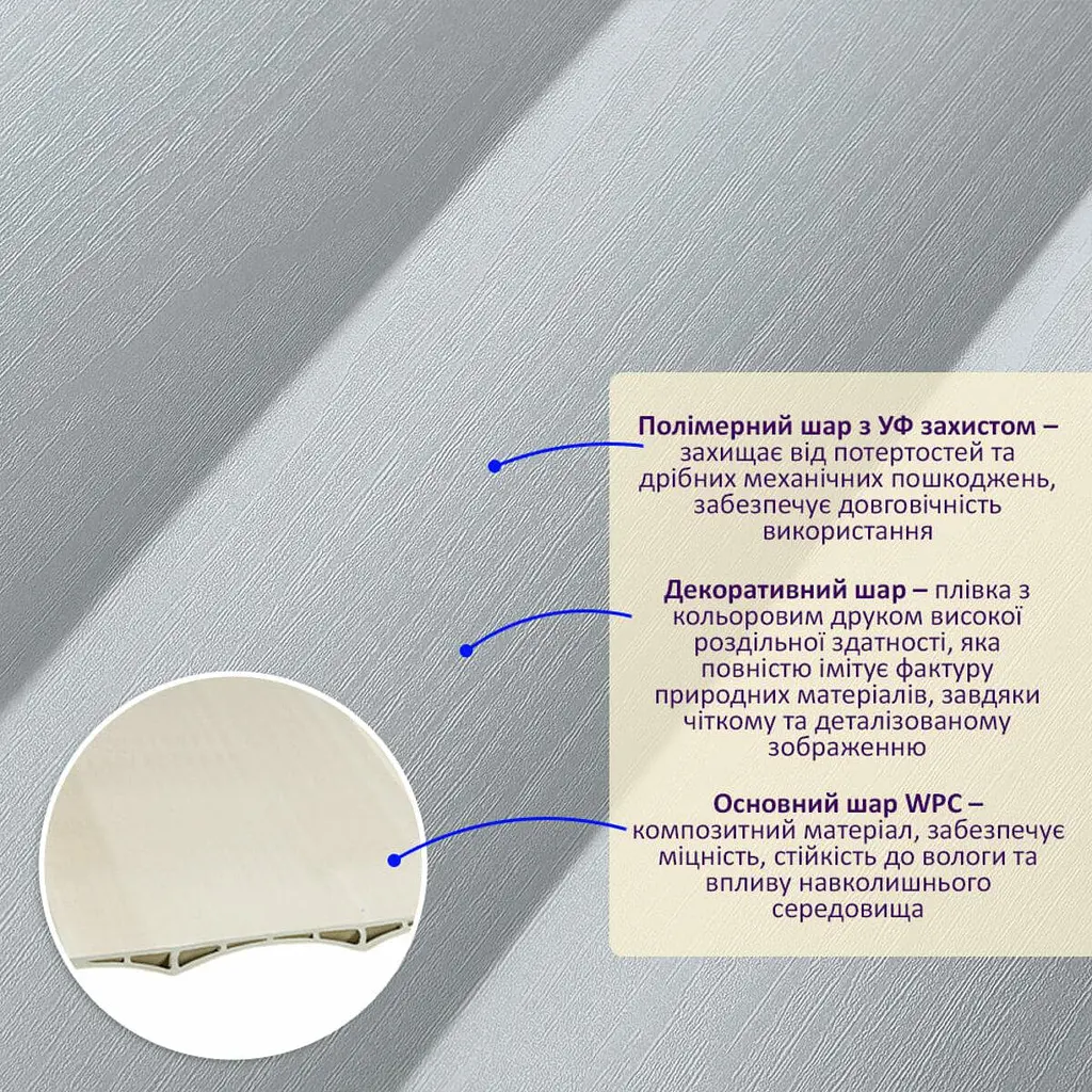 Рейка декоративная Sticker Wall WPC стеновая 205х14х2900мм SW-00003015 - фото 2