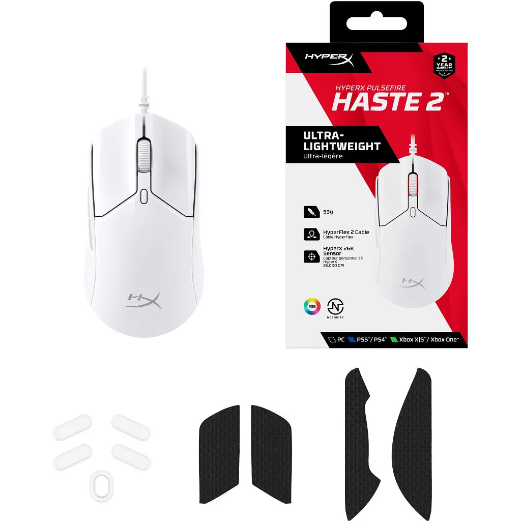 Мишка HyperX Pulsefire Haste 2 USB White (6N0A8AA) - фото 10