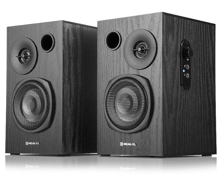 Компьютерные колонки 2.0 REAL-EL S235 18W Black - фото 2