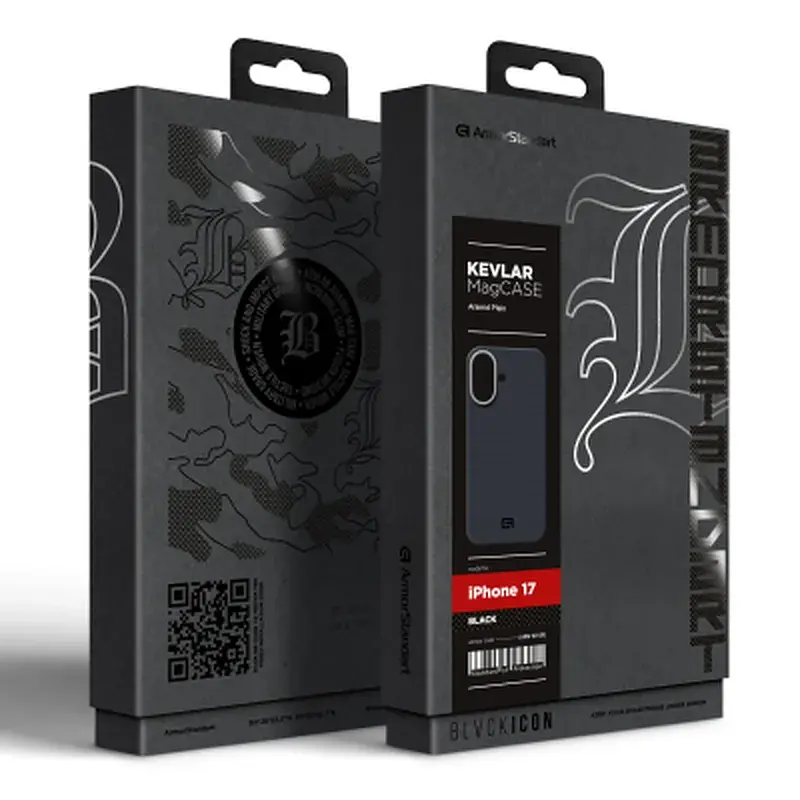 Чохол до мобільного телефона Armorstandart BlackIcon Aramid Plain MagCase Apple iPhone 17 Black (ARM90159) - фото 2