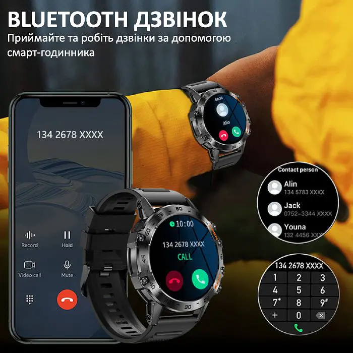 Часы Smart Delta K52 Black, 2 ремешка - фото 3