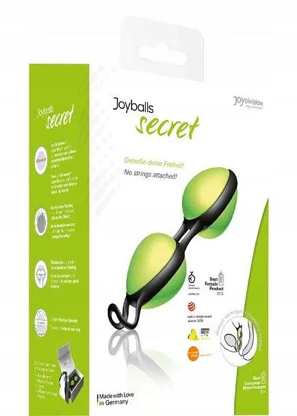 Вагінальні кульки Joydivision Joyballs Secret, 11.4 см, зелений - фото 7
