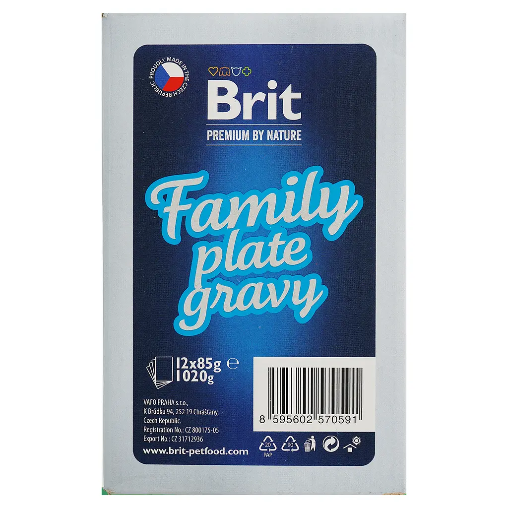 Вологий корм для котів Brit Premium Delicate Fillets in Gravy Family Plate Сімейна тарілка в соусі 1020 г (12 x 85 г) - фото 4