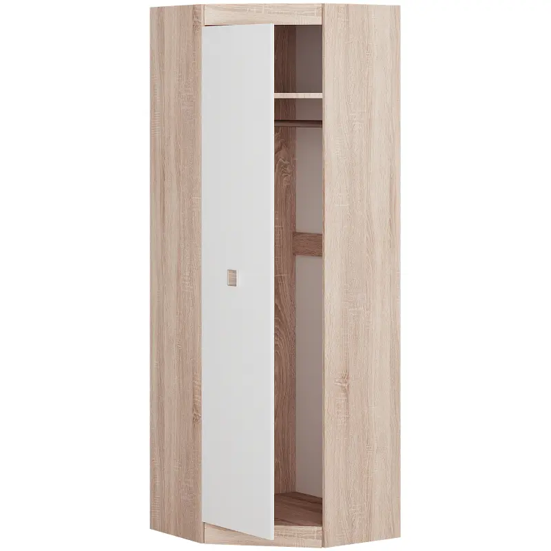 Шафа кутова однодверна Еверест Соната-700 Дуб сонома/Білий (DTM-2314) - фото 2