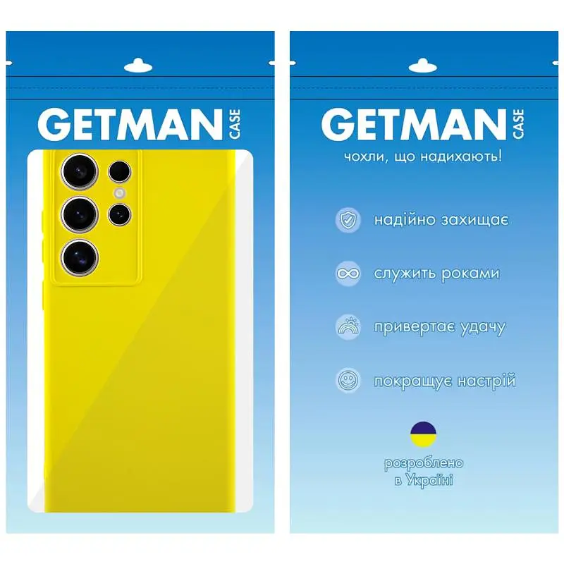 Чехол TPU Getman Liquid Silk Full Camera для Samsung Galaxy S24 Ultra Желтый/Flash - фото 8