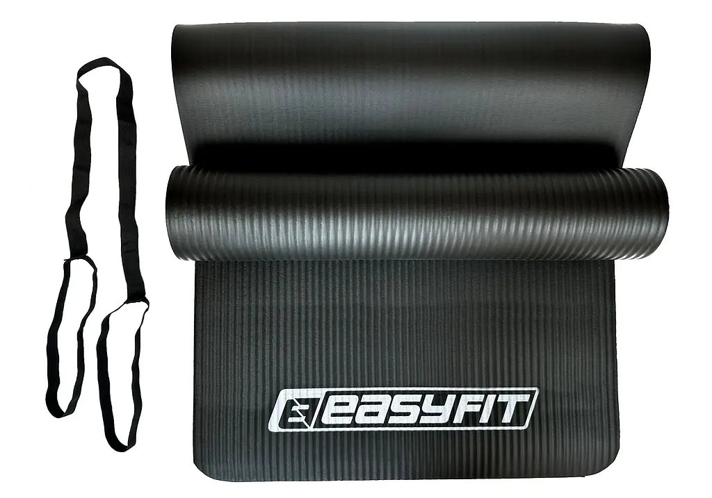Килимок для фітнесу та йоги EasyFit NBR 10 мм Чорний (EF-1919-BK) - фото 13