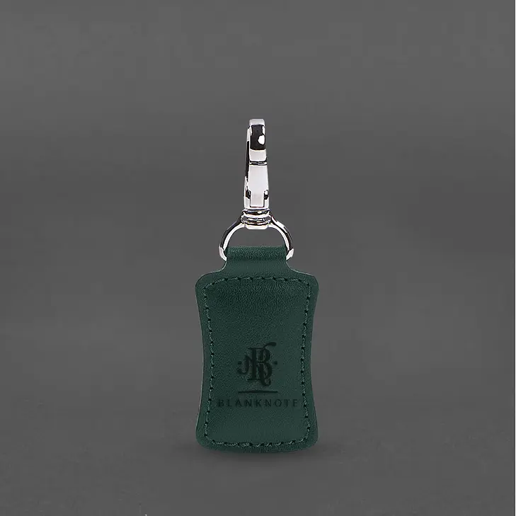 Кожаный брелок Premium зеленый - фото 5