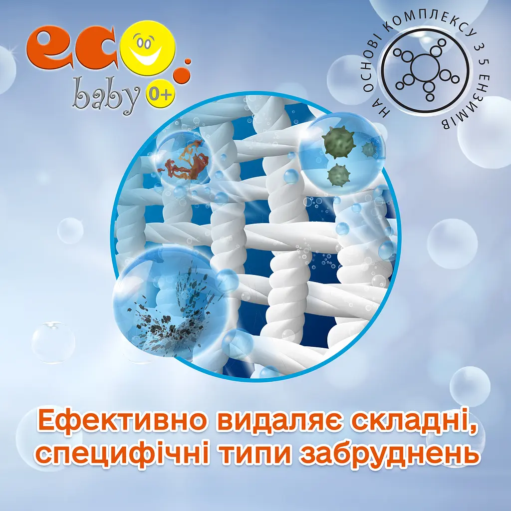 Плямовивідник EcoBaby Enzime 0+ для попередньої обробки тканин 500 мл - фото 6