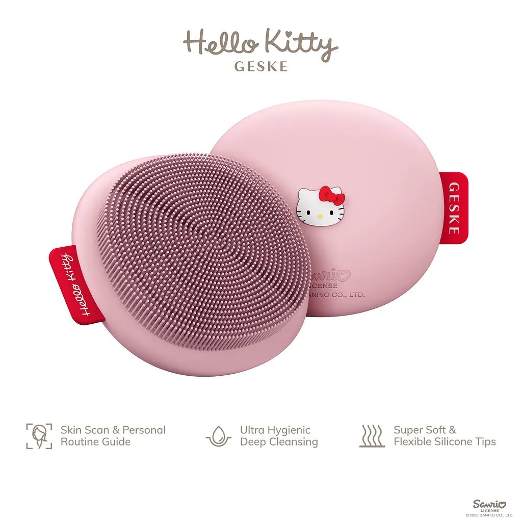 Щітка для обличчя GESKE Facial Brush З в 1 by Hello Kitty рожева - фото 2