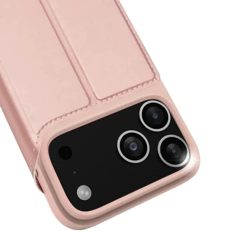 Чохол-книжка Dux Ducis з кишенею для візиток для Apple iPhone 17 Pro (6.3) Rose Gold - фото 5
