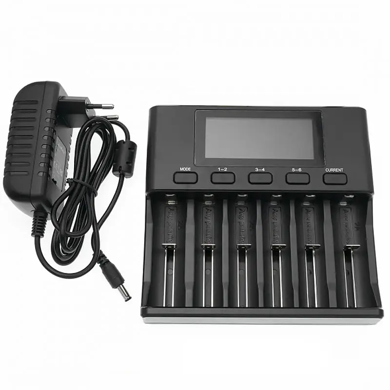 Зарядний пристрій LiitoKala Lii-S6, 6x(Lion/LiFePO4/NiMH/NiCd), Auto Polarity, Display+CAR charger - фото 5
